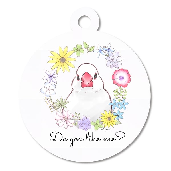 白文鳥キーホルダー