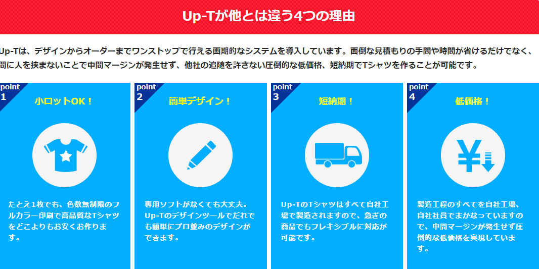 Up-T他社との比較