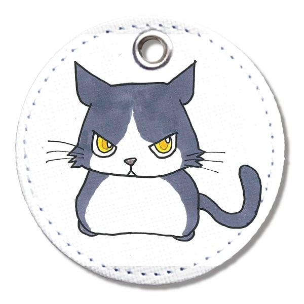 610_ねこにゃー_キーホルダー(革)