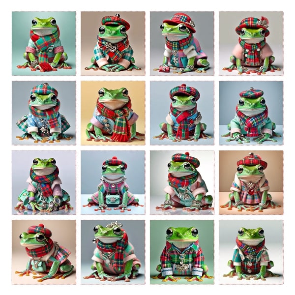 オシャレなカエルステッカー