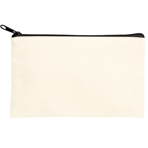 キャンバスフラットポーチ(S)【白プリント有】｜MARKLESS STYLE