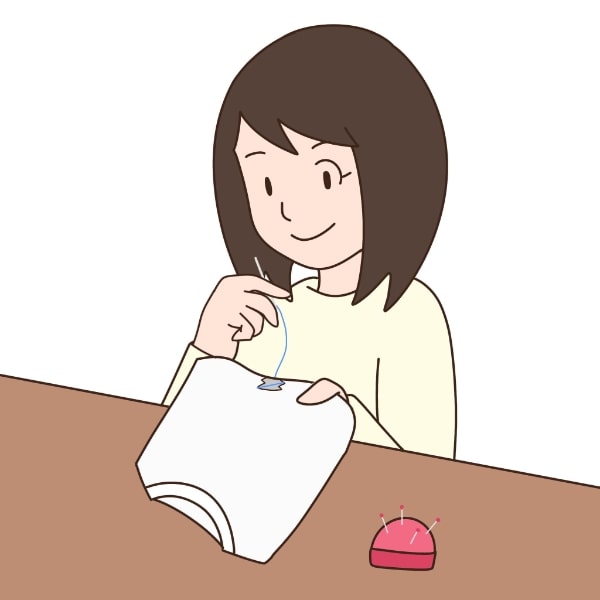 手縫いで穴を補修する方法
