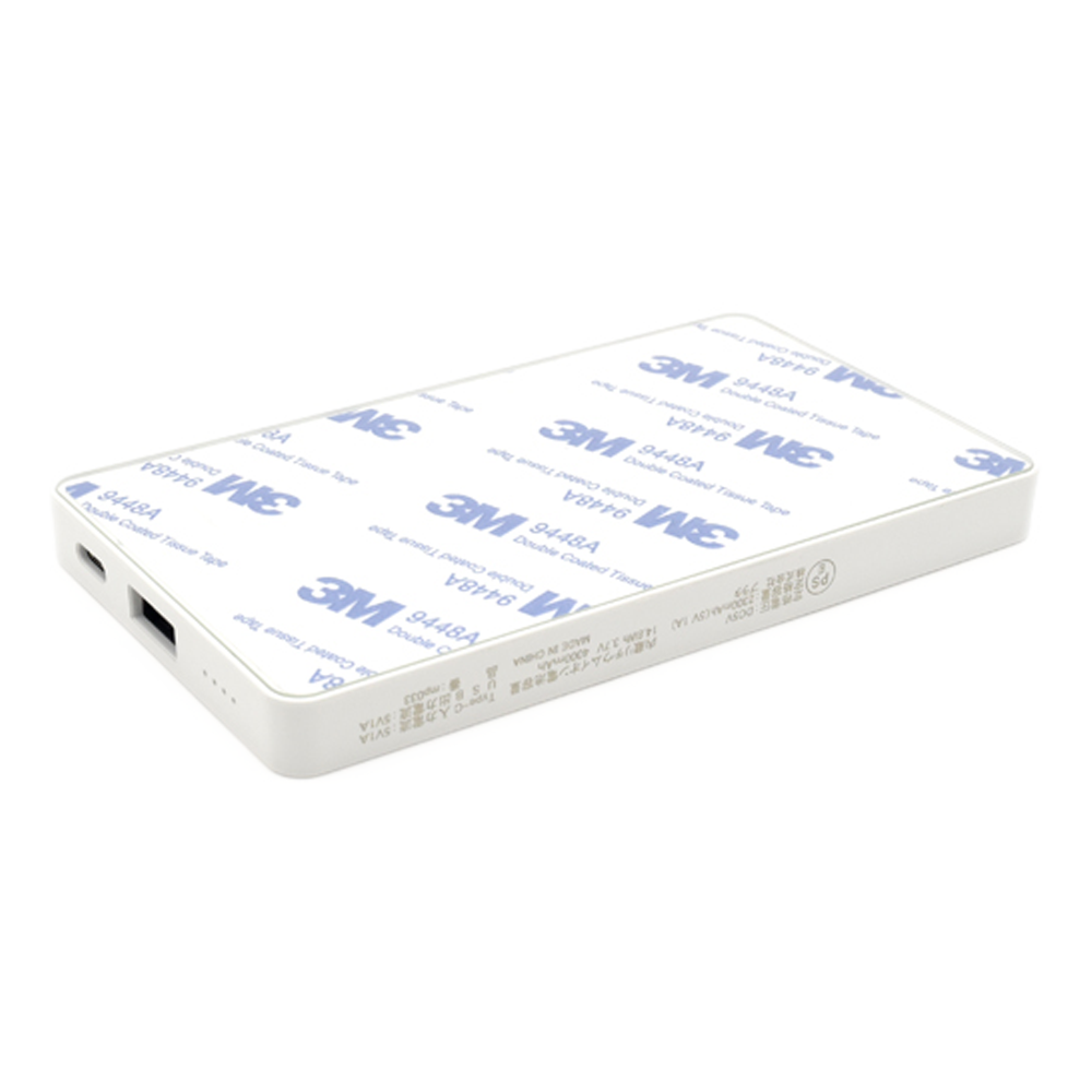 薄型ガラスプリントモバイルバッテリー 4000mAh｜オリジナル雑貨