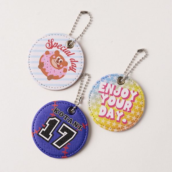 レザーキーホルダー (丸型)｜オリジナル雑貨