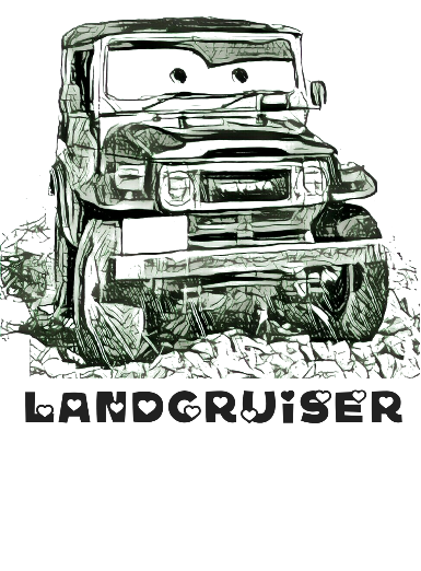 ランクル40（キッズ）（LANDCRUISER_piroのキッズTシャツ）