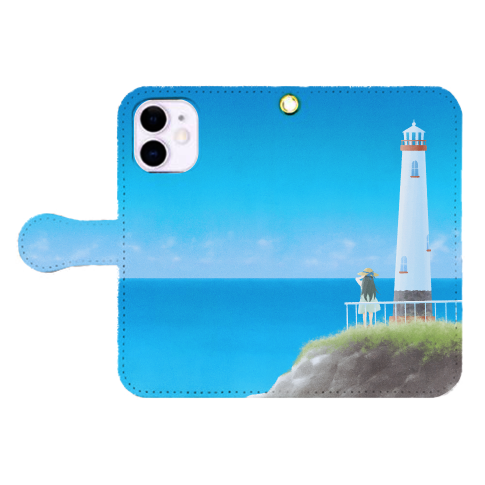 海の向こう側 iPhone12mini 手帳型スマホケース