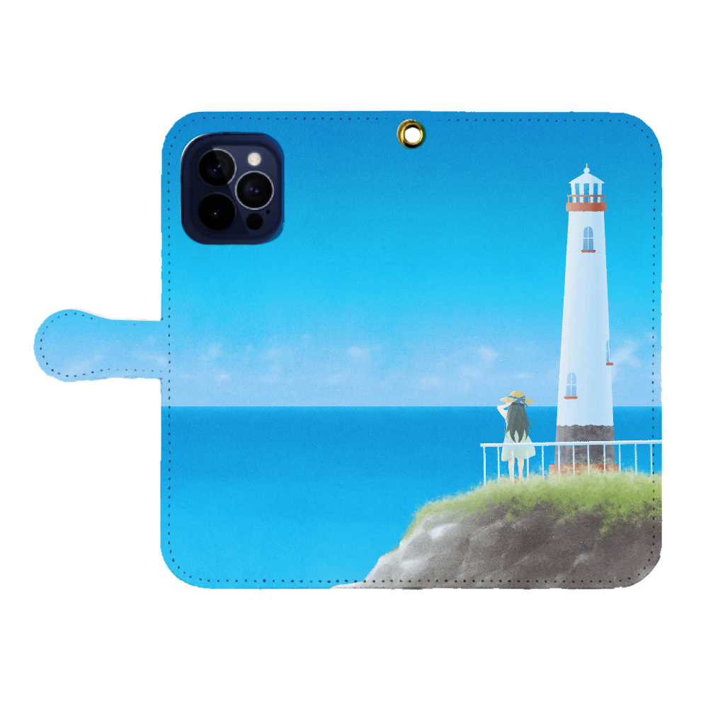 海の向こう側 iPhone12pro max 手帳型スマホケース