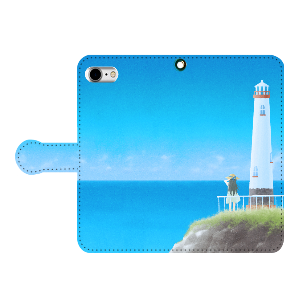 海の向こう側 iPhone8 手帳型スマホケース