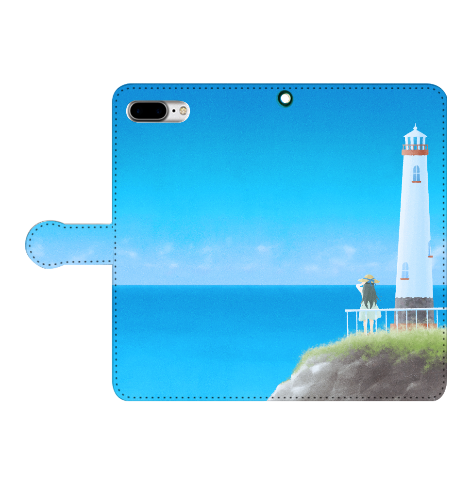 海の向こう側 iPhone8Plus 手帳型スマホケース