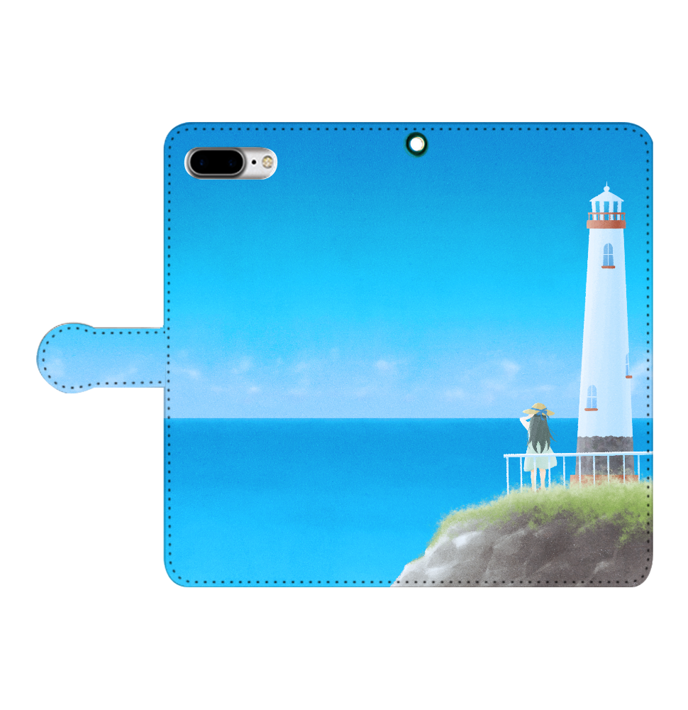 海の向こう側 iPhone7plus 手帳型スマホケース