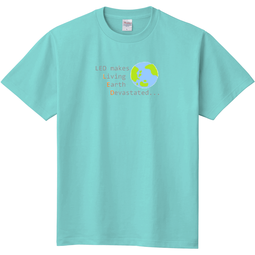 未来の地球Tシャツ1：cotton100