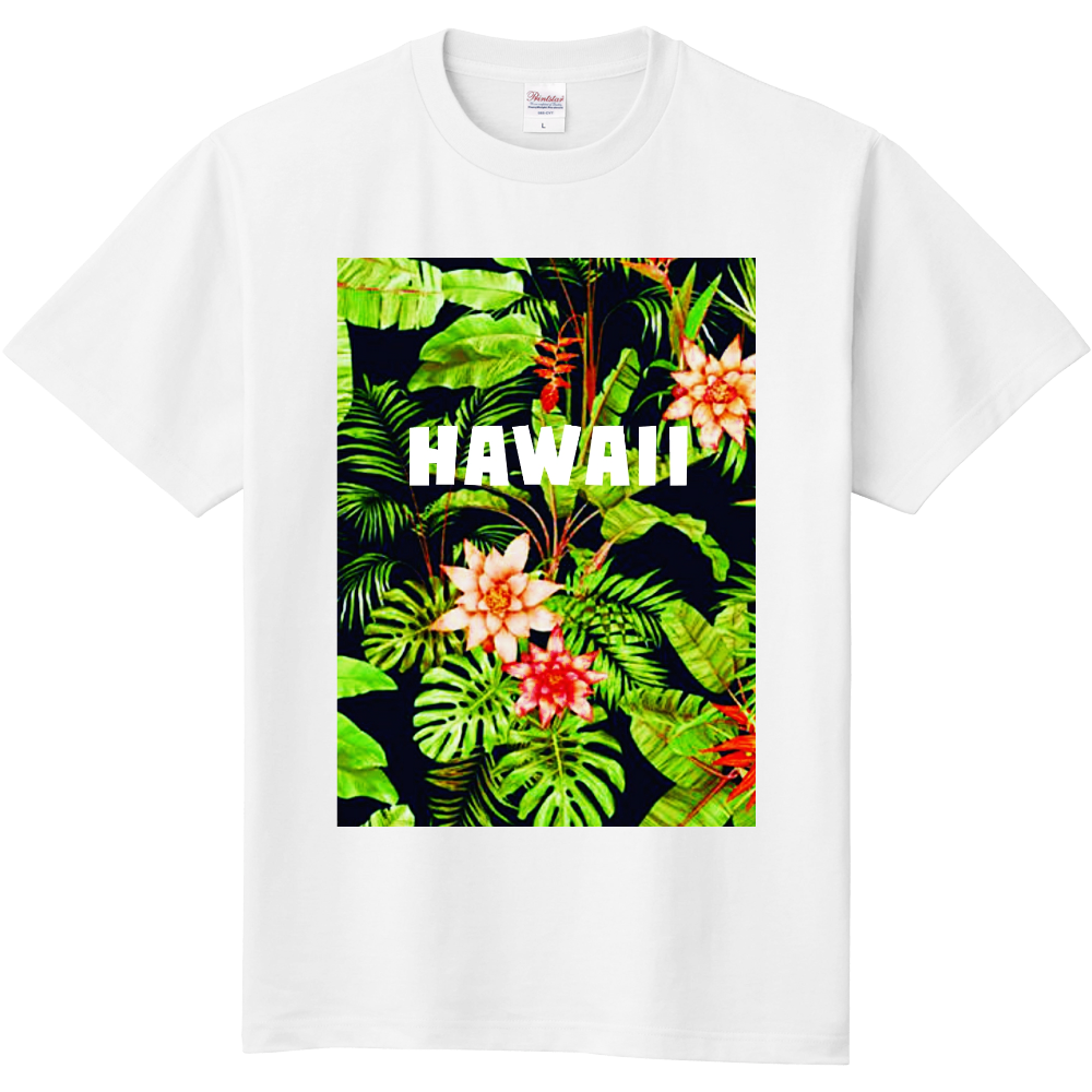 ハイビスカス Hawaii Tシャツ ホワイト オリジナルtシャツを簡単自作 無料販売up T 最安値