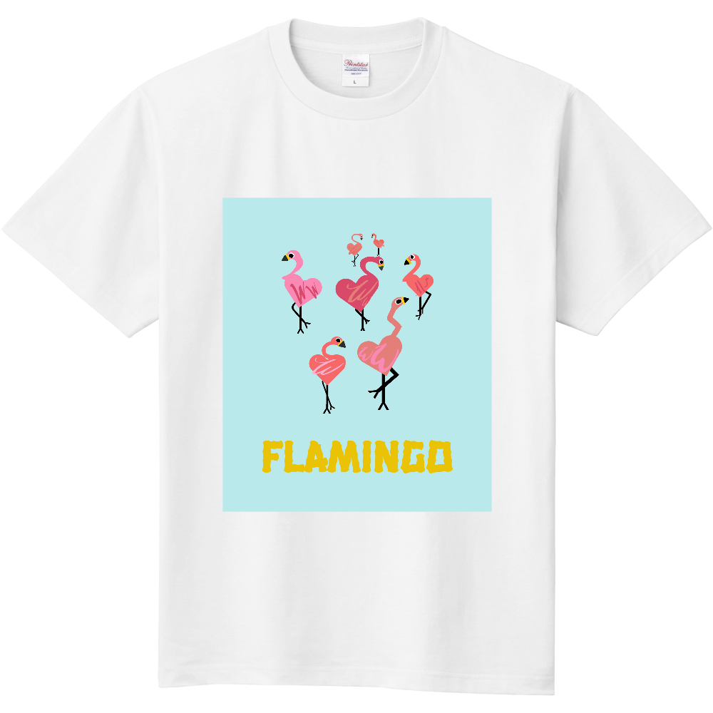 ハートマークのフラミンゴ オリジナルtシャツを簡単自作 無料販売up T 最安値