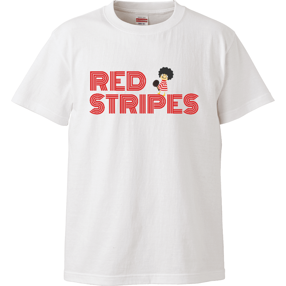 RED STRIPES Old logo T-shirt White