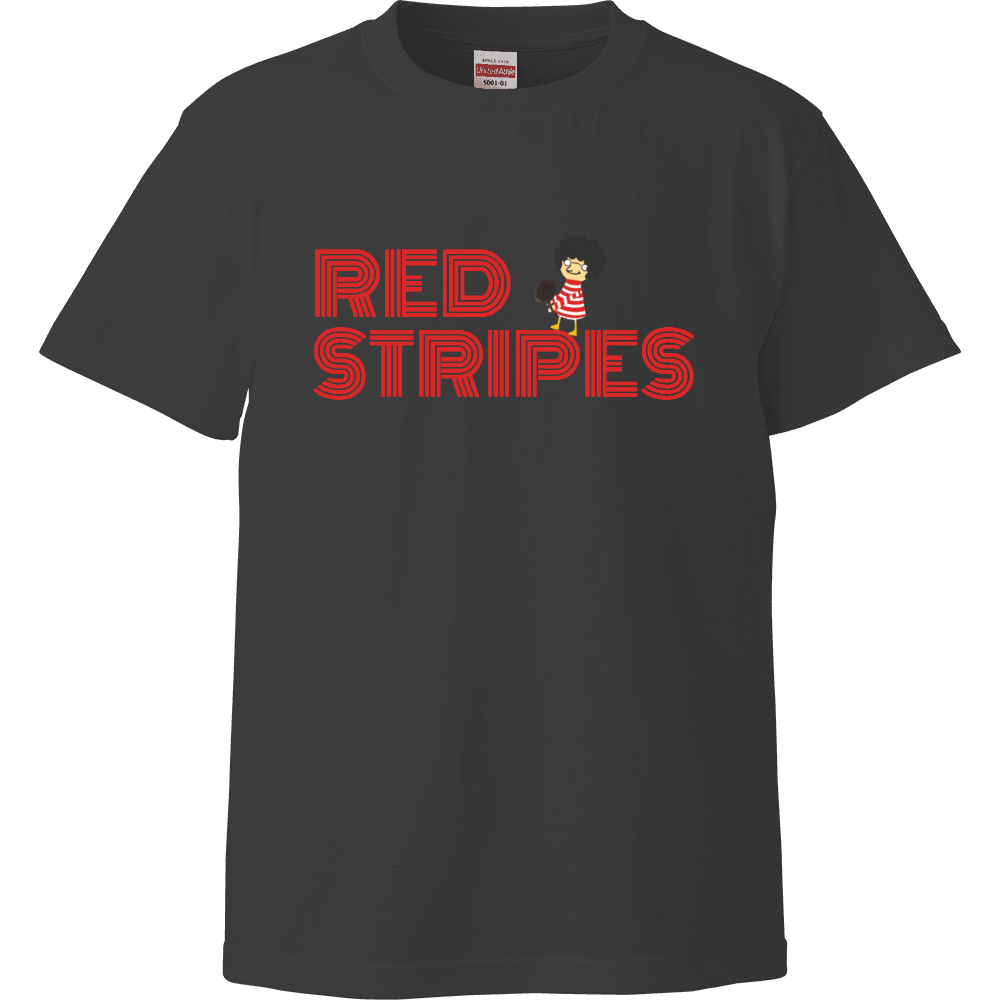 RED STRIPES Old logo T-shirt Black