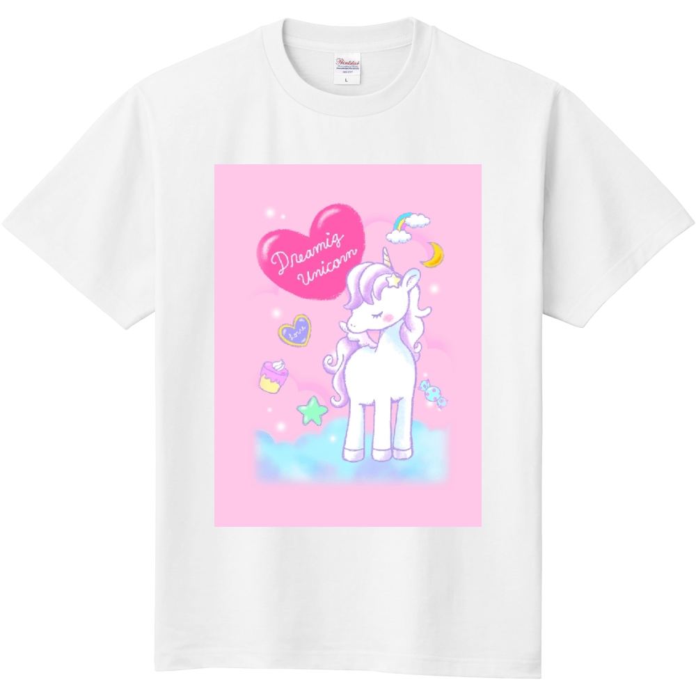 ゆめかわユニコーン 白Tシャツ|オリジナルTシャツのUp-T