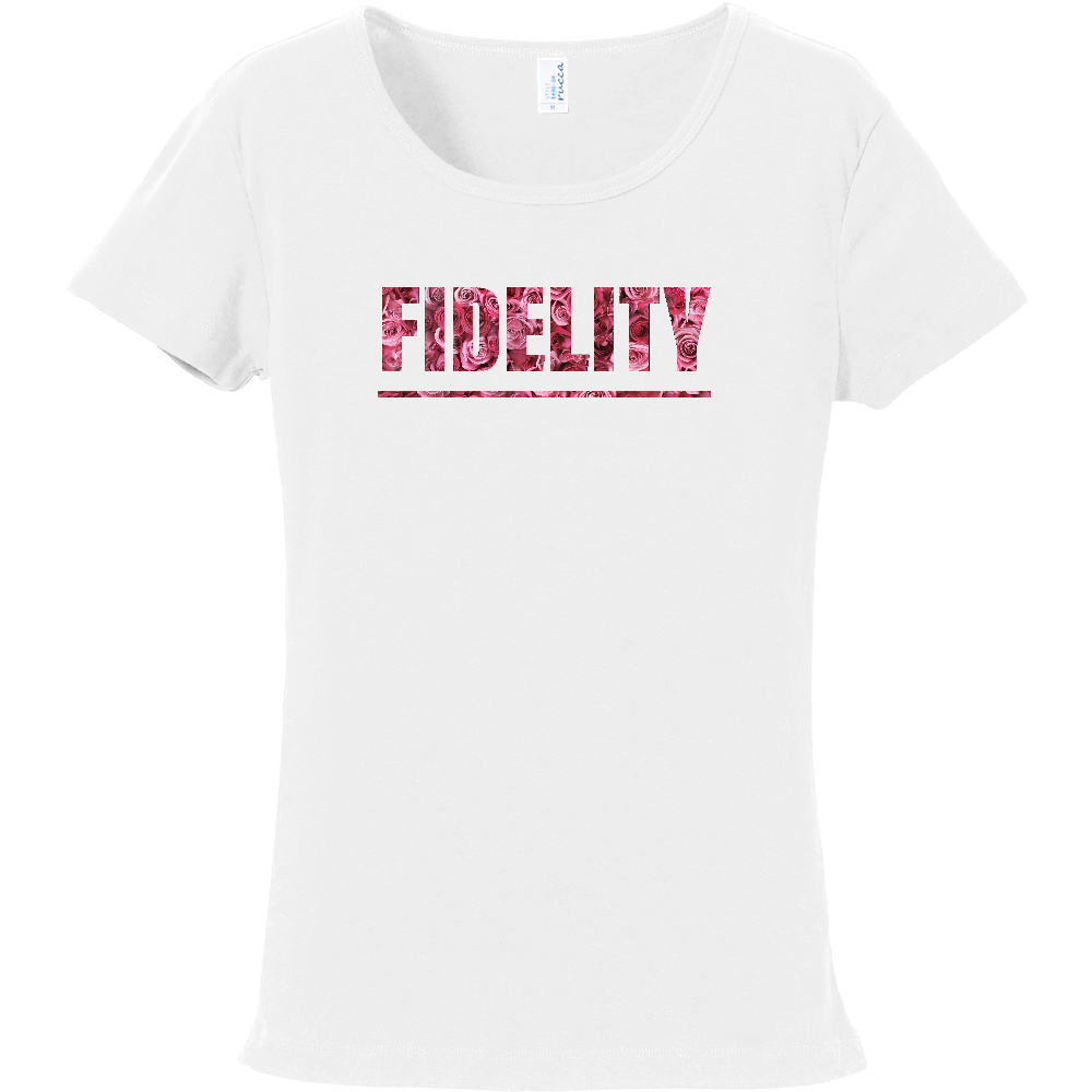 FIDELITY 信義 メンズ白プリント黒|オリジナルTシャツのUP-T