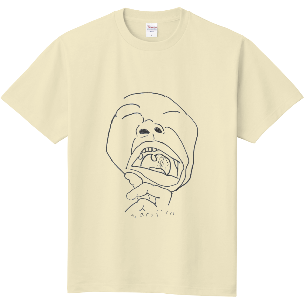 喉ちんこの奥に落武者の霊 Tシャツ Ivory オリジナルtシャツを簡単自作 無料販売up T 最安値