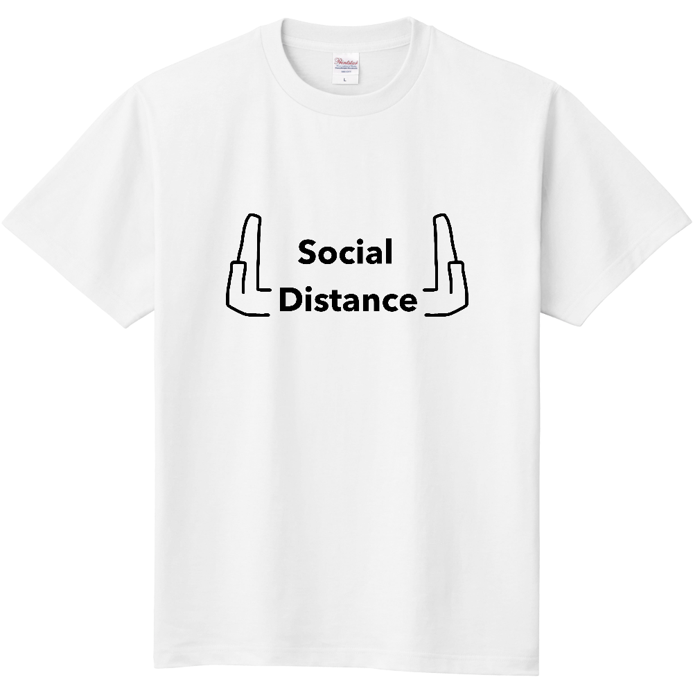 SocialDistance Tシャツ　ホワイト 定番Ｔシャツ