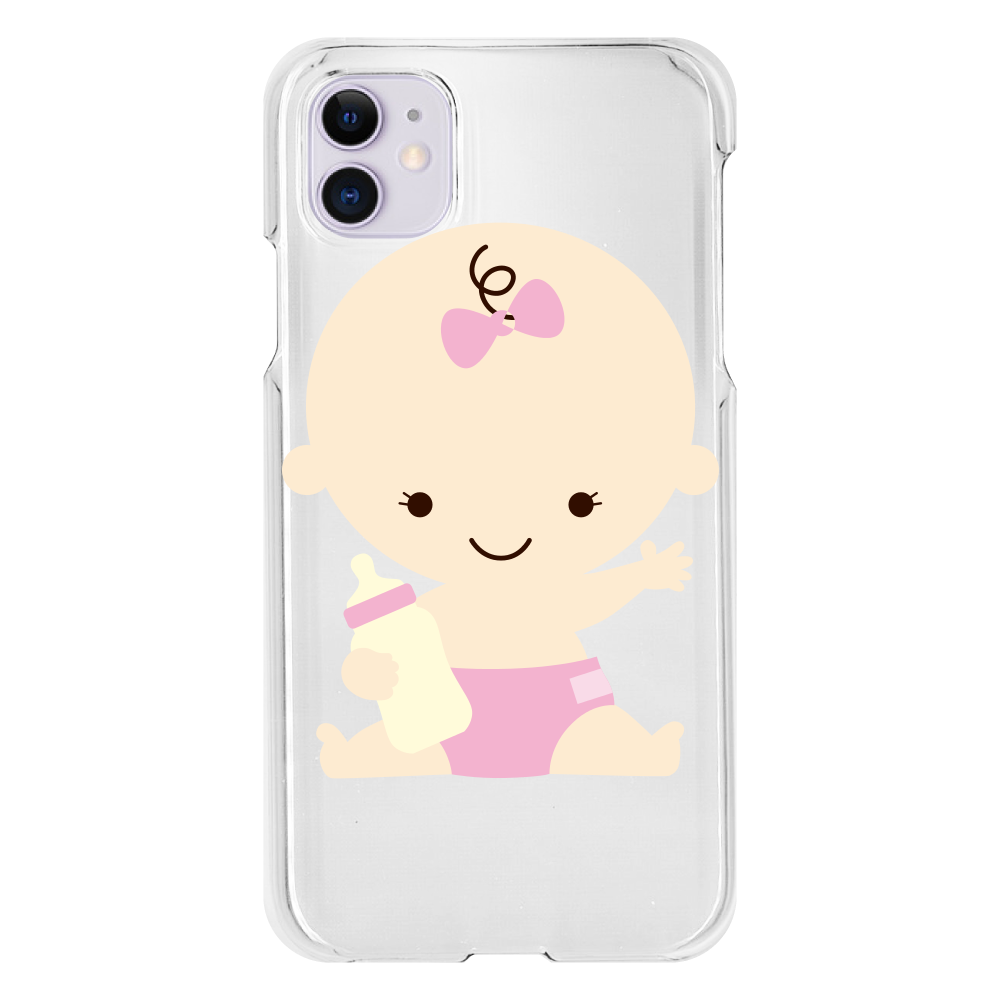 赤ちゃん女の子ケース iPhone11(透明）