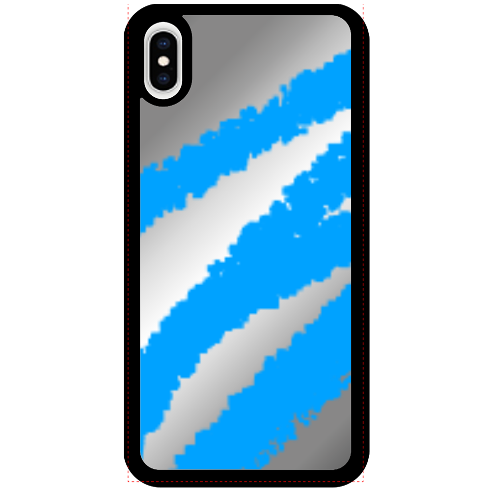 Blue iPhoneXS Maxミラーパネルケース