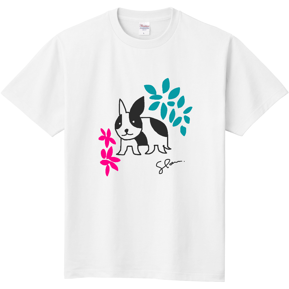 花とフレブルtシャツ Yhdesign