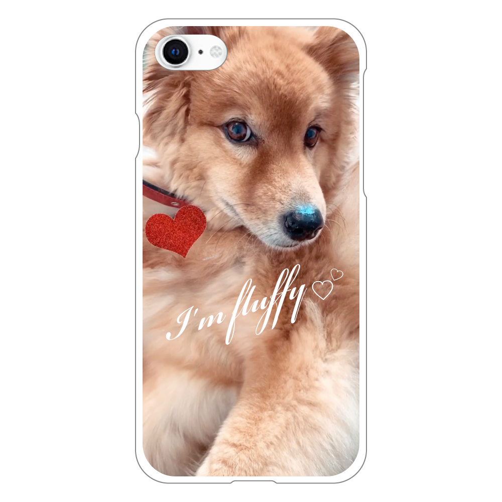 Fluffy dog♡ iPhoneSE2/SE3 (第2世代・第3世代) (白)