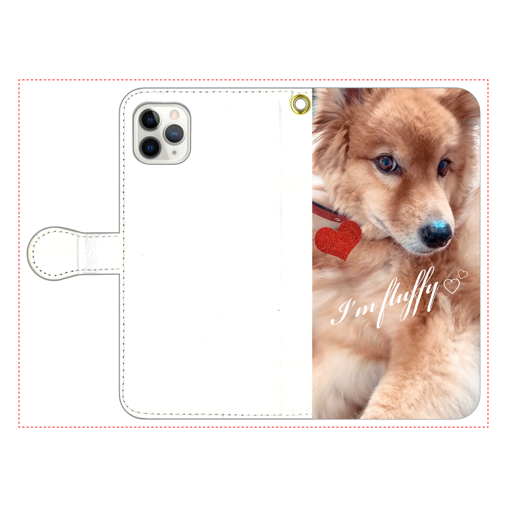 Fluffy dog♡ iPhone11 Pro MAX 手帳型スマホケース
