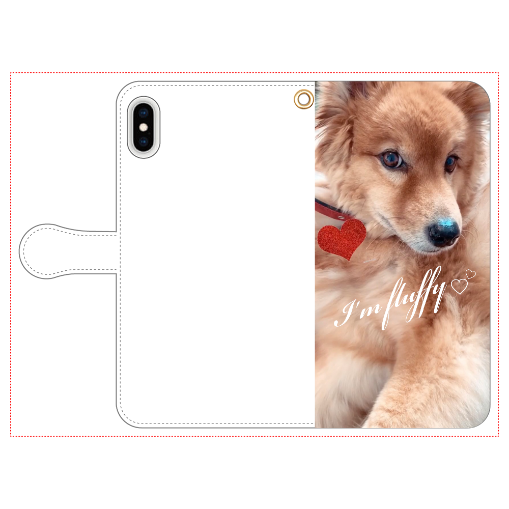 Fluffy dog♡ iPhone Xs MAX 手帳型スマホケース
