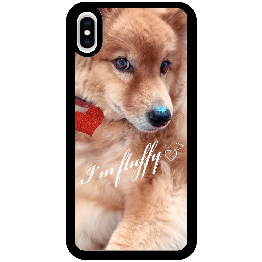 Fluffy dog♡ iPhoneXsMAX_プリントパネルラバーケース