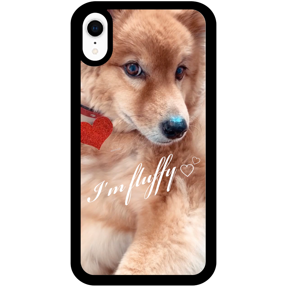 Fluffy dog♡ iPhoneXR_プリントパネルラバーケース