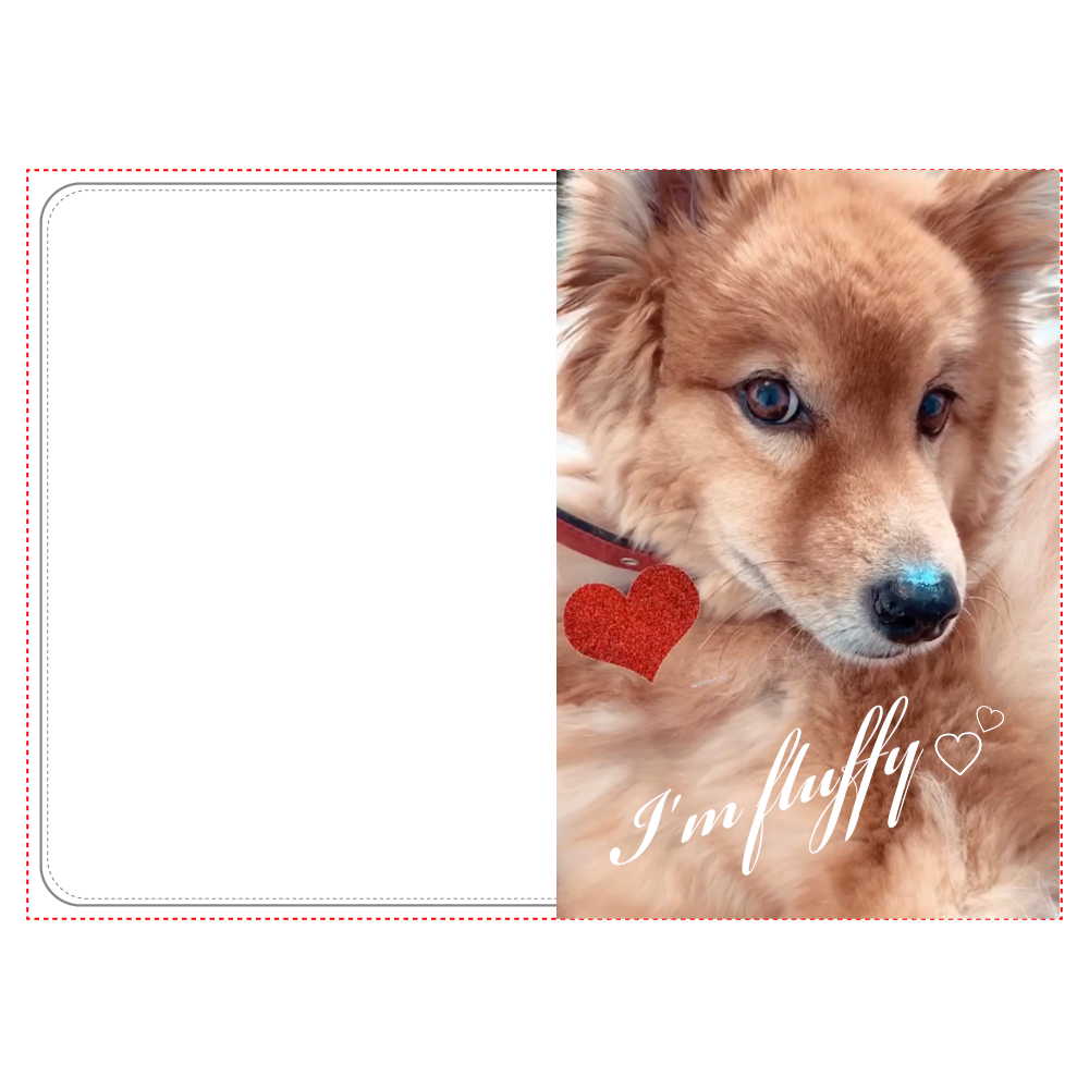 Fluffy dog♡ タブレットケース汎用Mサイズ