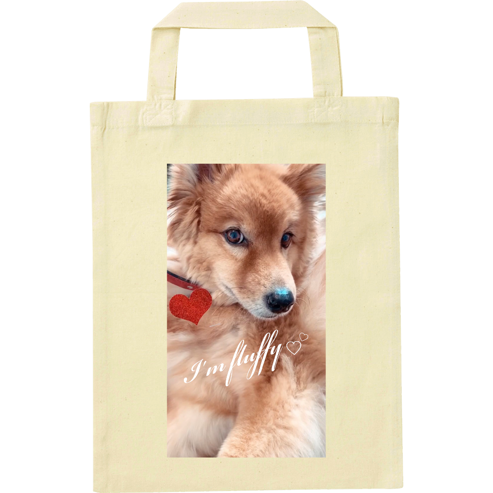 Fluffy dog♡ ナチュラルファイルバッグ