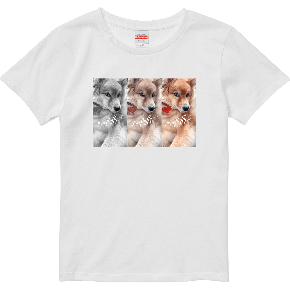 Fluffy dog♡ ハイクオリティーTシャツ（ガールズ）