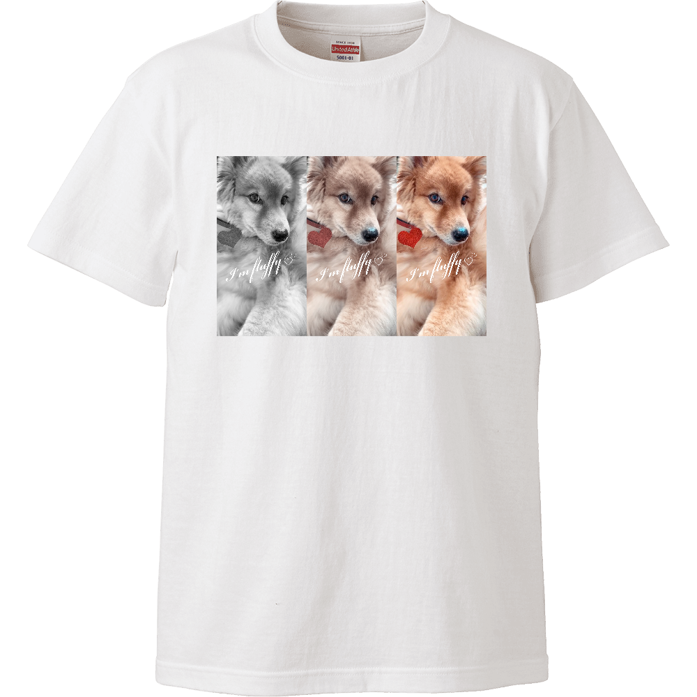 Fluffy dog♡ ハイクオリティーキッズTシャツ