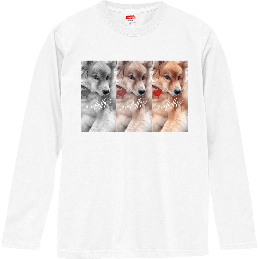 Fluffy dog♡ ロングスリーブTシャツ