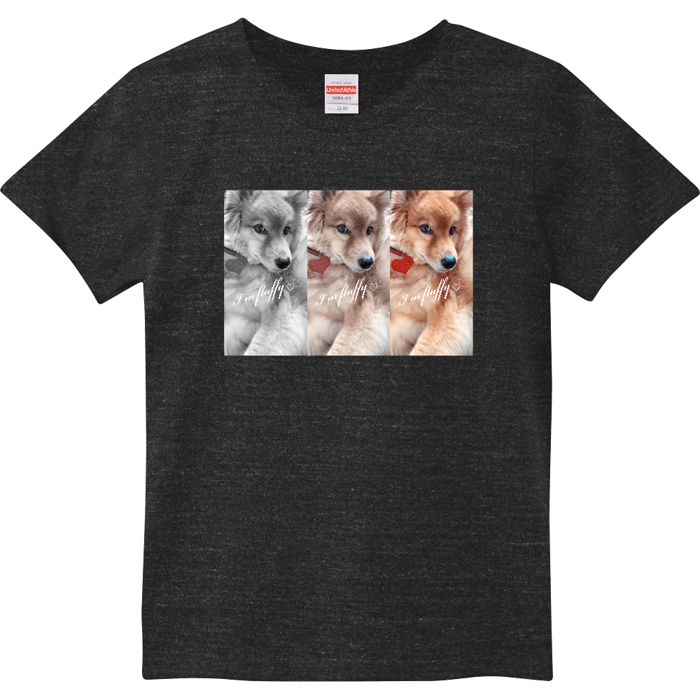 Fluffy dog♡ ハイクオリティーTシャツ（ガールズ）