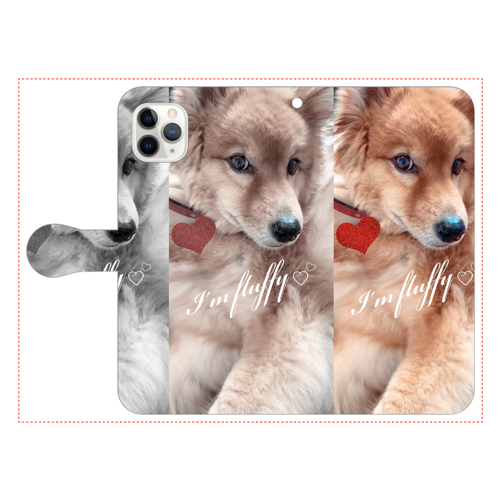 Fluffy dog♡ iPhone11 Pro MAX 手帳型スマホケース