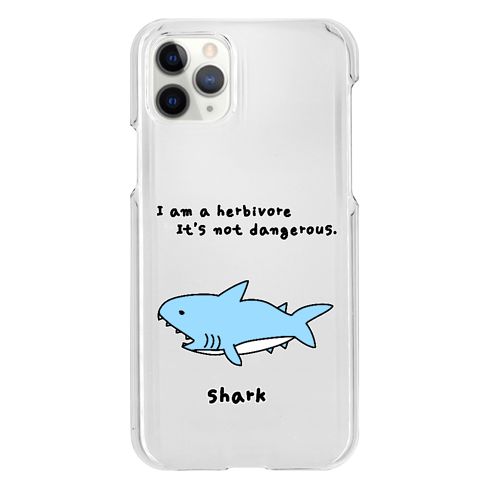 大人しいサメのiPhoneケース iPhone11 Pro（透明）