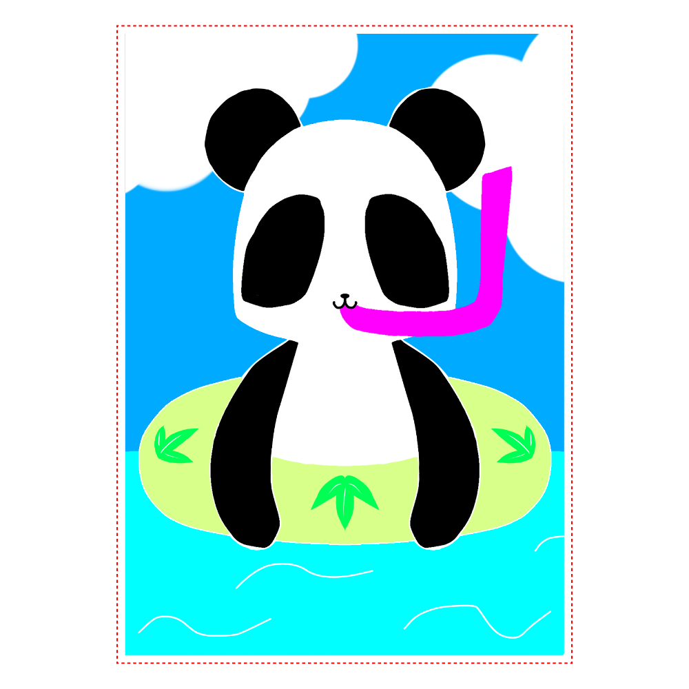 パンダ（笹） A4クリアファイル
