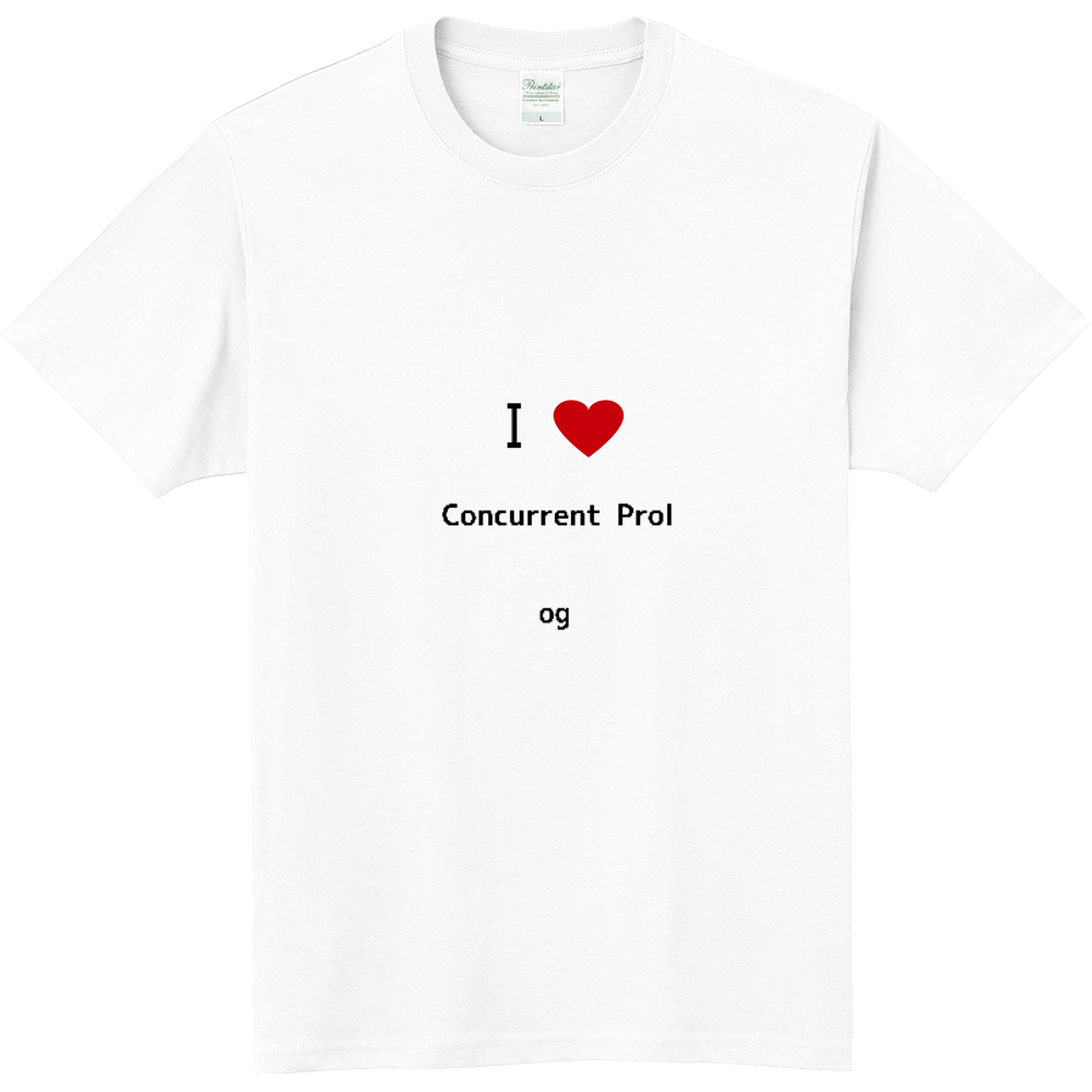 Concurrent Prologのオリジナルtシャツ オリジナルtシャツを簡単自作 無料販売budgets 最安値