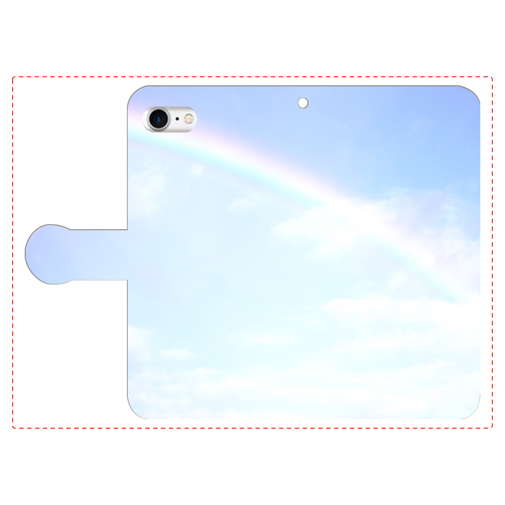 レインボー　iPhone8iPhone8 手帳型スマホケース1