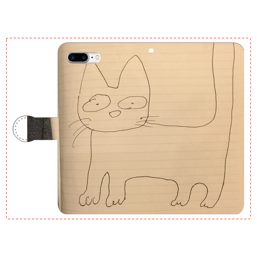 ニャーのカバー iPhone8Plus 手帳型スマホケース