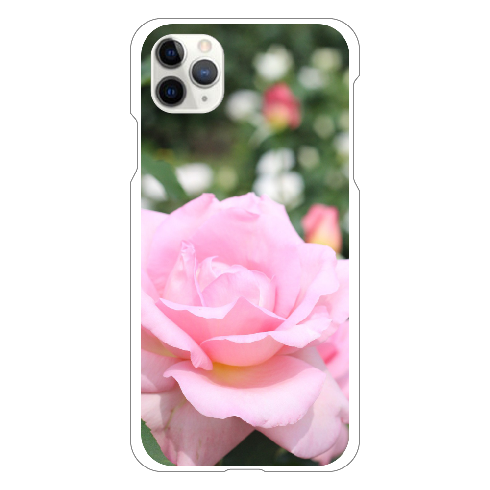 スマホケース iPhone11ProMax(白)/Pink rose iPhone11 ProMax（白）