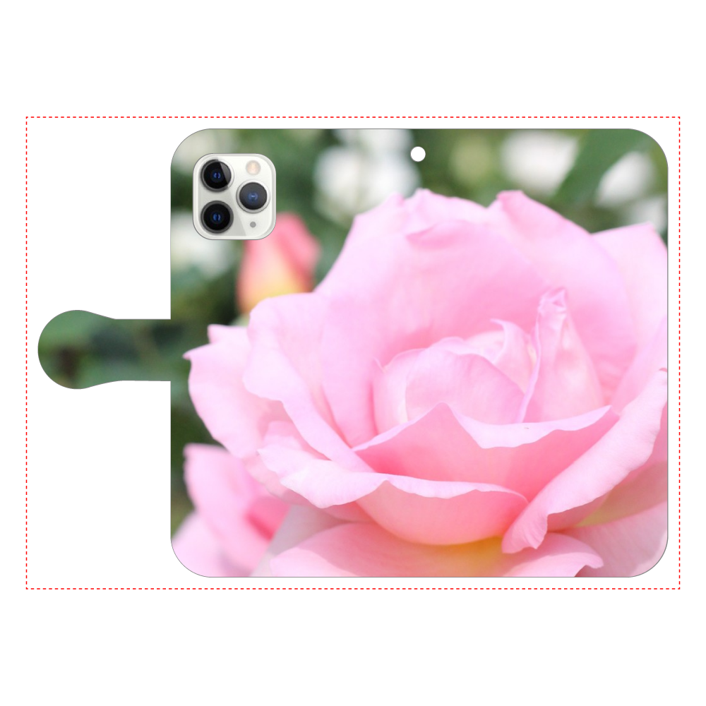 手帳型ベルト付きスマホケース iPhone11 Pro/Pink rose iPhone11 Pro 手帳型スマホケース