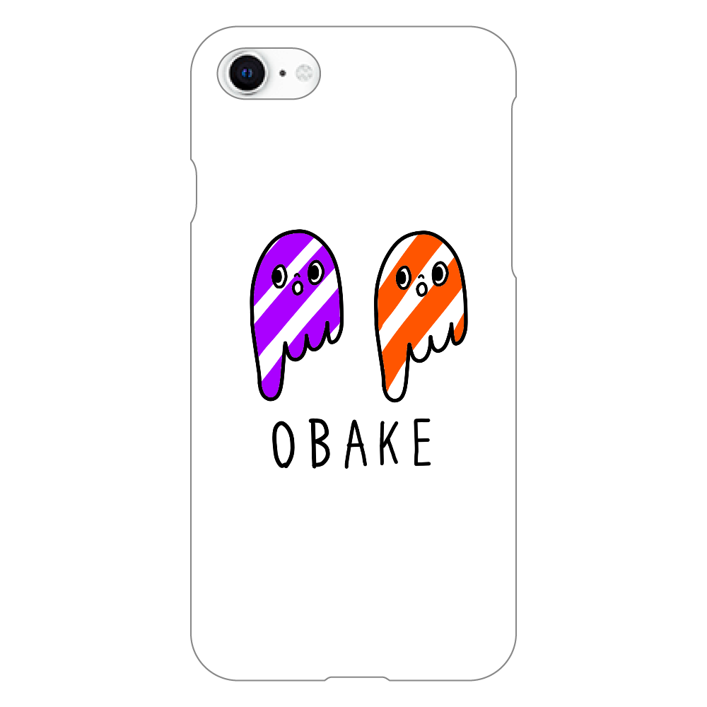 OBAKE ちゃん　iPhoneケース iPhoneSE2/SE3 (第2世代・第3世代) (白)