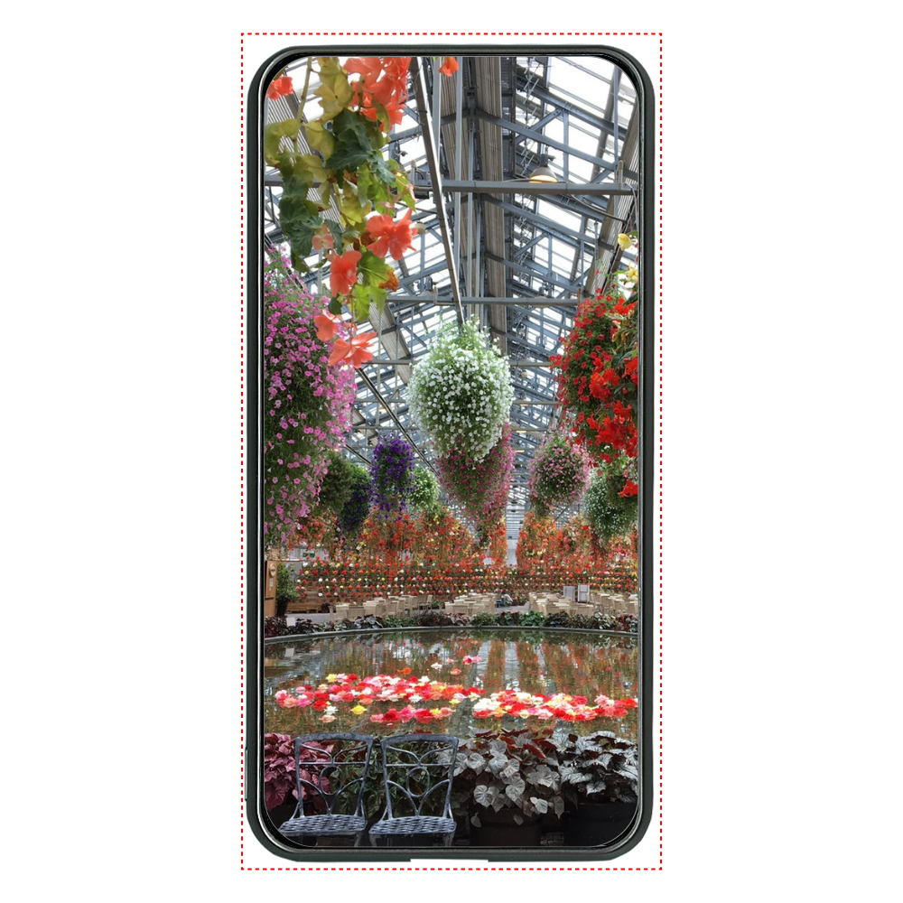 大容量モバイルバッテリー 両面ガラス(8000mAh)/Begonia garden