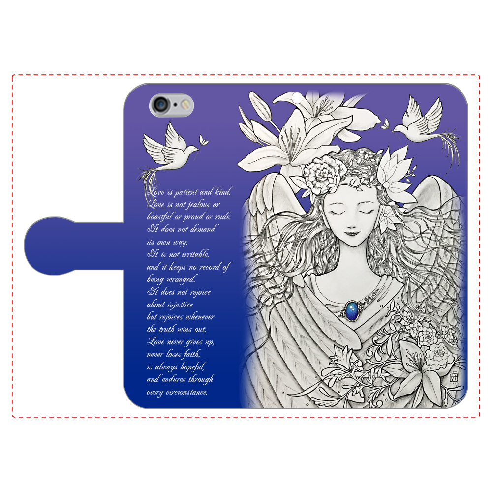 守護天使の手帳型スマホケース iPhone6/6s 手帳型スマホケース
