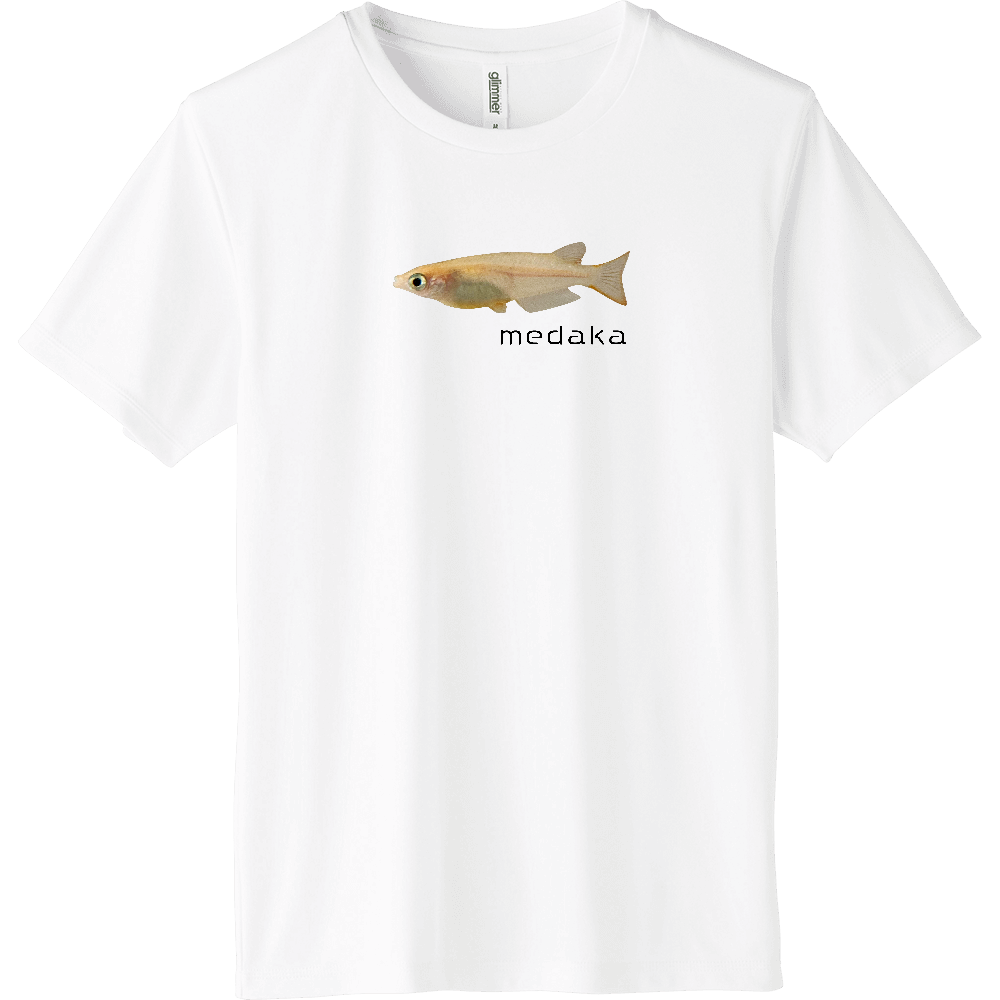 medaka_moji_white インターロックドライTシャツ