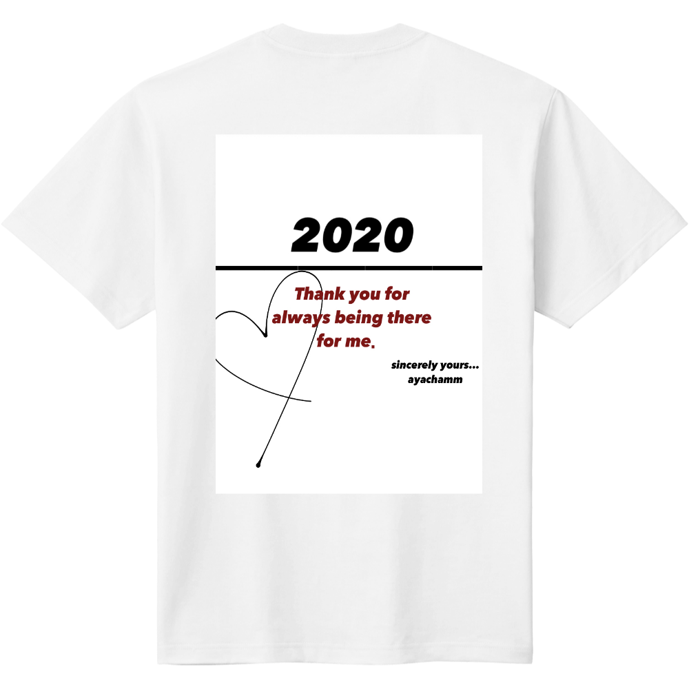 sincerely yours.2020 定番Ｔシャツ
